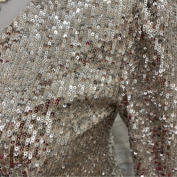 Alex Marie Gold Sequin Dress - Picture 9 of 16